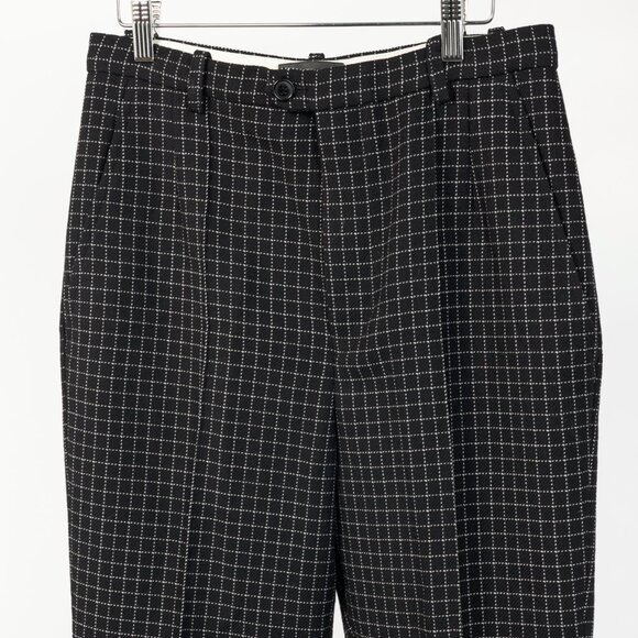 Isabel Marant Lola Black Checked Wool Cropped Trousers - Picture 4 of 10